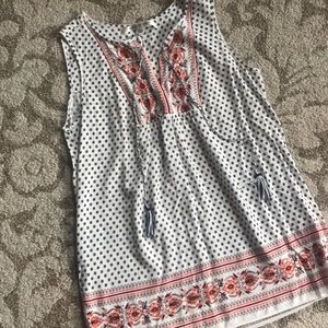 Patterned Sleeveless Top